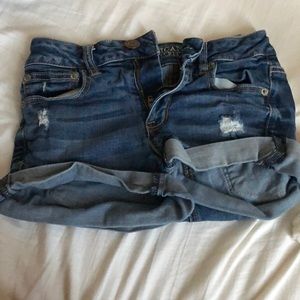 Ripped American eagle shorts